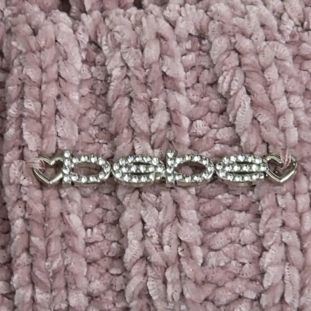NWT Bebe 2 Pc Lined Pink Pom Pom Beanie and Glove Gift Set